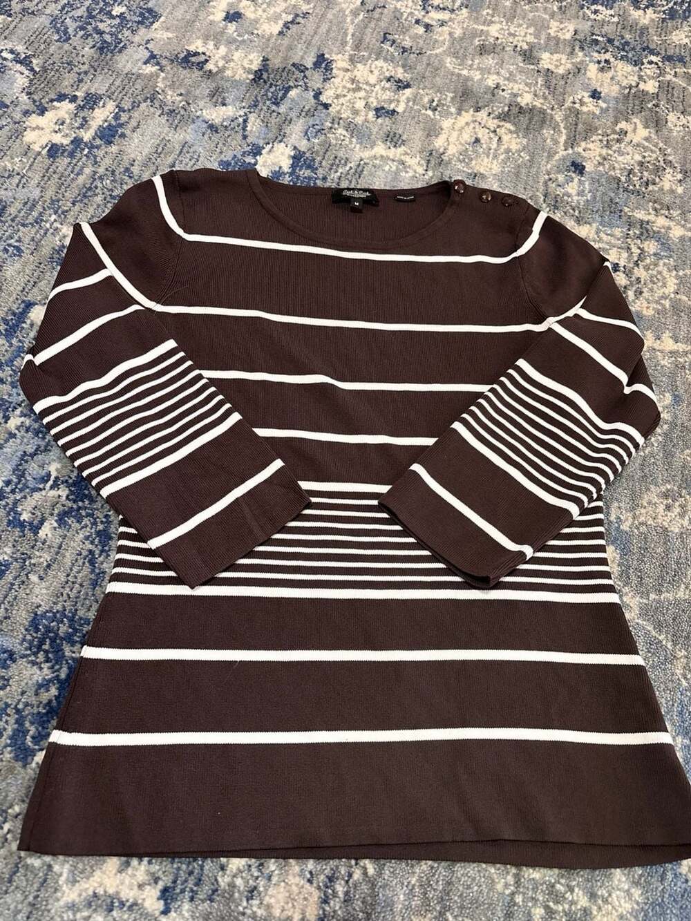 Peck & Peck Collection Striped Sweater Size M